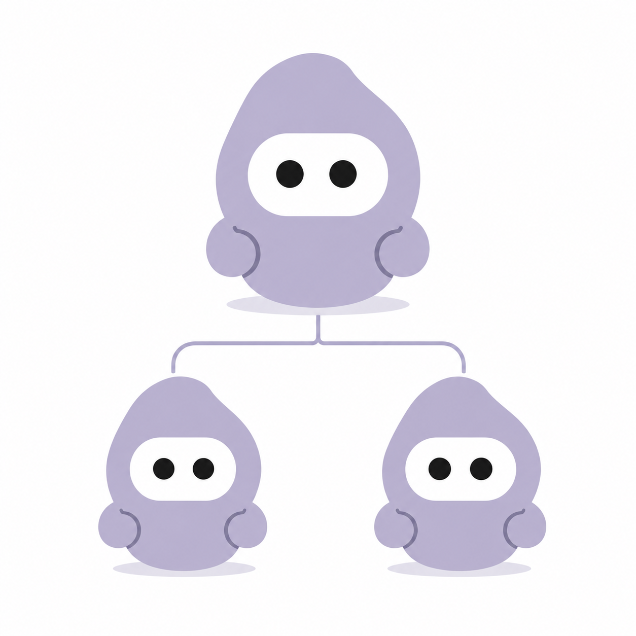 One agent branching into two